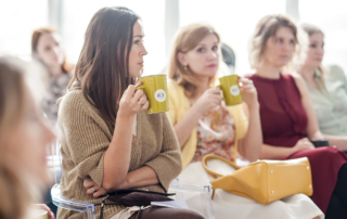 divorce Support Groups, image of women in a group drinking coffee